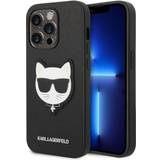Karl Lagerfeld Mobilskal Karl Lagerfeld Saffiano Choupette Head Patch Case for iPhone 14 Pro Max