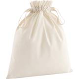 Westford Mill Soft Organic Cotton Drawcord Bag (M) (Natural)