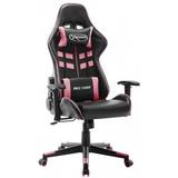 Justerbar sitthöjd - PVC-läder Gamingstolar vidaXL Gamingstol vit och rosa konstläder