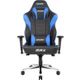 AKracing Blåa Gamingstolar AKracing Chair Master MAX spelstol, PU-konstläder, svart/blå, bred