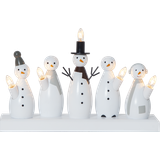 Inbyggd strömbrytare Adventsljusstakar Star Trading Candlestick Snowman Adventsljusstake 33cm 5st