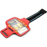 Röda Sportarmband Platinet Löpararmband med Smartphonehållare 6,1" Ljusröd