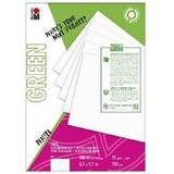 Marabu Papper Marabu Green Malpad White, DIN A4, vit 20 ark, 250 g/kvm, 100 % returpapper, ljust vitt papper, 1 st (1612000000601)