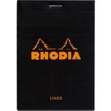 Kontorsmaterial Rhodia head stapled pad black N°12 ruled
