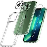 Apple iPhone 13 Pro Max - Glas Mobilskal Tauri 3 in 1 Defender Case with 2 Screen Protector + 2 Camera Lens for iPhone 13 Pro Max