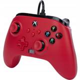 Röda - Xbox Series X Handkontroller Power A Enhanced Xbox Manette Filaire Artisan Red