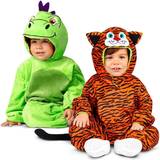 Brun - Djur Maskeradkläder My Other Me Tiger Reversible Dragon Costume for Children