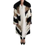 Dolce & Gabbana Women's Sheep Fur Shearling Cape Jacket Coat