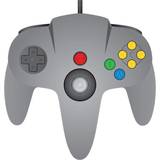 16 - Gråa Handkontroller TeknoGame Wired N64 Controller - Grey