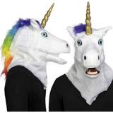 Vit Masker My Other Me Adults Unicorn Articulated Jaw Mask
