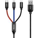 Baseus USB A-USB Micro-A - USB-kabel Kablar Baseus Rapid USB A-USB B Micro/USB C/Lightning 1.2m