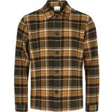 Oversize - Rutiga Överdelar Knowledge Cotton Apparel Big Checked Heavy Flannel Overshirt - Forest Night