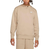 Nike Sportswear Club Fleece Crew Sweater - Khaki/White