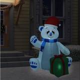 Uppblåsbara dekorationer vidaXL Juldekoration uppblåsbar isbjörn LED inomhus och utomhus 1,8 m