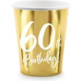 PartyDeco Paper Cups 60th Birthday 6-pack