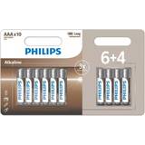 Philips Alkaliska - Engångsbatterier Batterier & Laddbart Philips LR03/AAA 4-blister batteri