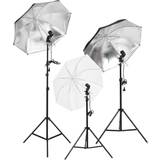 Studiokit Studiobelysning vidaXL Studio Lighting with Stands & Umbrellas