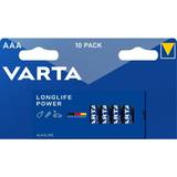 Batterier & Laddbart Varta Longlife Power Aaa 10 Plastic Free