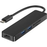 HDMI aktiv - USB-kabel Kablar SiGN USB C- USB A/HDMI 4K/SD/Micro SB