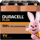 Alkaliska Batterier & Laddbart Duracell 9V Plus 4-pack