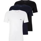 Blåa - Herr T-shirts Hugo Boss Logo Embroidered T-shirt 3-pack - Black/Blue/White