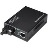 Nätverkskort & Bluetooth-adaptrar Digitus Professional DN-82122 Fibermediekonverterare GigE 10Base-T, 1000Base-LX, 100Base-TX, 1000Base-T RJ-45 SC enkelläge upp till 20 km