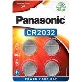 Batterier - Klockbatterier Batterier & Laddbart Panasonic CR2032 4-P Litium 3V