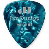 Blåa Plektrum Dunlop Genuine Celluloid Pearl (12 Pack)