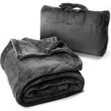 Filtar Cabeau Fold'N Go Blanket Resefilt & Kudde i ett Grey Filt Svart, Grå