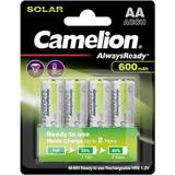 Batterier & Laddbart Camelion AlwaysReady Solar Laddbart batteri AA (R6) NiMH 600 mAh 1.2 V 4 st
