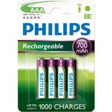 Philips NiMH Batterier & Laddbart Philips R03B4A70/10 4st Laddningsbara Batterier AAA MULTILIFE NiMH/1,2V/700 mAh