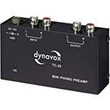 Skivspelare på rea Dynavox TC-20 Phono-förförstärkare, kompakt metallhölje, för skivspelare med MM-skanningssystem, svart