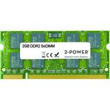 2-Power RAM minnen 2-Power 2GB DDR2 MultiSpeed 533/667/800 MHz SO-DIMM