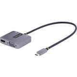 Kablar StarTech USB C-HDMI/VGA/USB C/3.5mm M-F Adapter