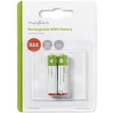 Batterier Batterier & Laddbart Nedis Uppladdningsbart Ni-MH-batteri AAA 700mAh 2-Pack