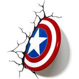 Plast Vägglampor Barnrum Paladone Marvel 3D LED Light Captain America Shield Vägglampa