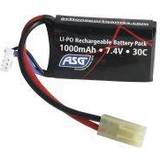 ASG Batterier & Laddbart ASG LiPo 7.4V 1000mAh 30C PEQ