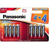 Batterier & Laddbart Panasonic 5st 8-Pack Pro Power AA-batterier