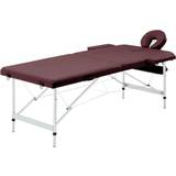 Massagebänkar & Tillbehör vidaXL Hopfällbar massagebänk 2 sektioner aluminium lila