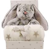 CarloBaby Babyfiltar CarloBaby Fleece Blanket & Stuffed Animal Rabbit