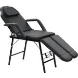 Svarta Massagefåtöljer vidaXL Bärbar behandlingsstol konstläder 185x78x76 cm svart