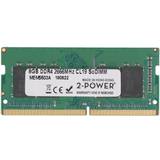 2-Power SO-DIMM DDR4 RAM minnen 2-Power 8GB, DDR4, 2666MHz memory module 2P-CT8G4SFS8266