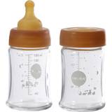 Hevea Naturgummi Nappflaskor & Servering Hevea Wide Neck Baby Glass Bottles 150ml/50oz 2-pack