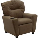 Flash Furniture Kids Chandler Contemporary Microfiber Recliner with Cup Holder