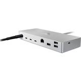 Razer Dockningsstationer Razer 4 Dock: 10 Ports in 1 - Dual 4K or Single 8K Output - USB A and C Hub, 2.5 GbE Thunderbolt 3, Mac, and PC Compatible 4 Certified - Passthrough Charging - Mercury White
