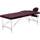 VidaXL Massage- & Avslappningsprodukter vidaXL Hopfällbar massagebänk 3 sektioner aluminium lila