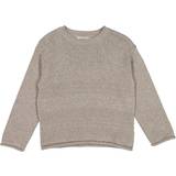 Bebisar Stickade tröjor Barnkläder Wheat Knit Pullover Gunnar - Warm Gray Melange