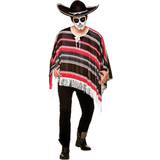 Nordamerika - Skelett Dräkter & Kläder Wicked Costumes Day of The Dead Poncho