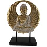 Dkd Home Decor Prydnadsfigur Gyllene Metall Buddha Harts Prydnadsfigur