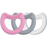 IPlay Nappar & Bitleksaker iPlay green sprouts First Teethers Silicone Teething Rings in Pink (Set of 3)